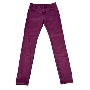 AG Adriano Goldschmied The Farrah Skinny High Rise Jeans Burgundy 28R SSW1379